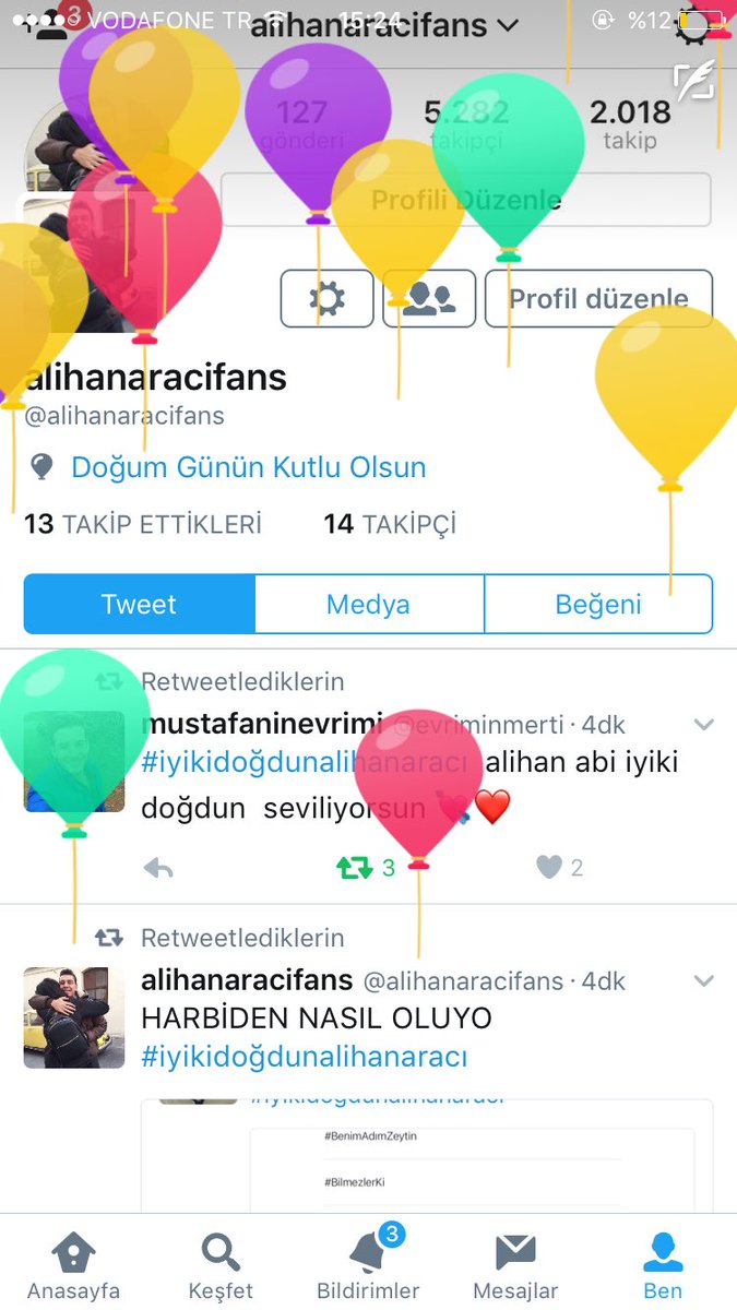 alihanaracifans's tweet photo. NOLUYO BE BALONLAR FALAN #iyikidoğdunalihanaracı https://t.co/DuWkwq4Gmg