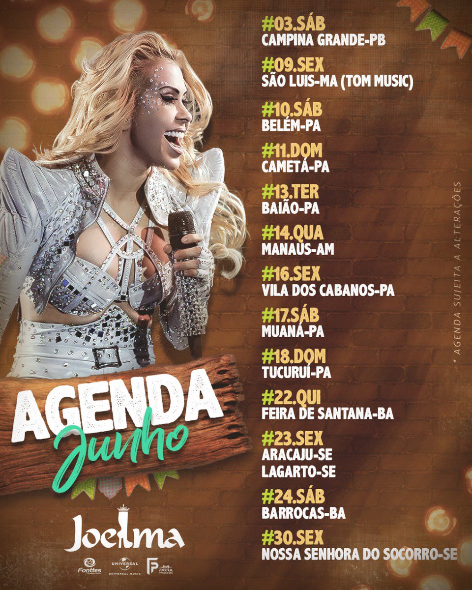 FonttesPromo's tweet photo. Saiu a agenda mais esperada, São João da rainha Joelma escolha uma cidade para curtir! #SãoJoãoDaJoelma #DvdAvante https://t.co/eipx3BJsSW