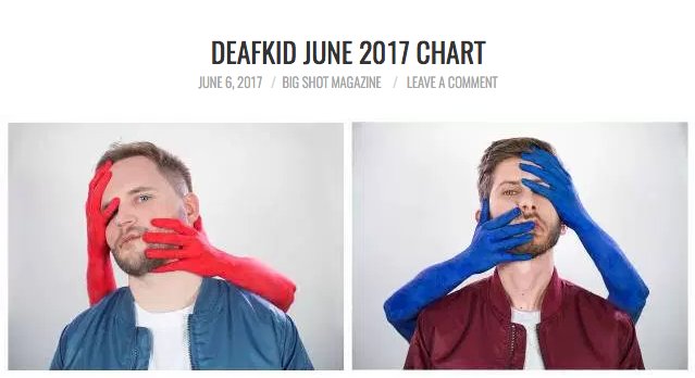 Deafkidband's tweet photo. Check out our top ten chart of June for @bigshotmagazine https://t.co/ZUvNfxlYPf #playlist #deafkid #bigshotmagazine https://t.co/VRfi4238Uy