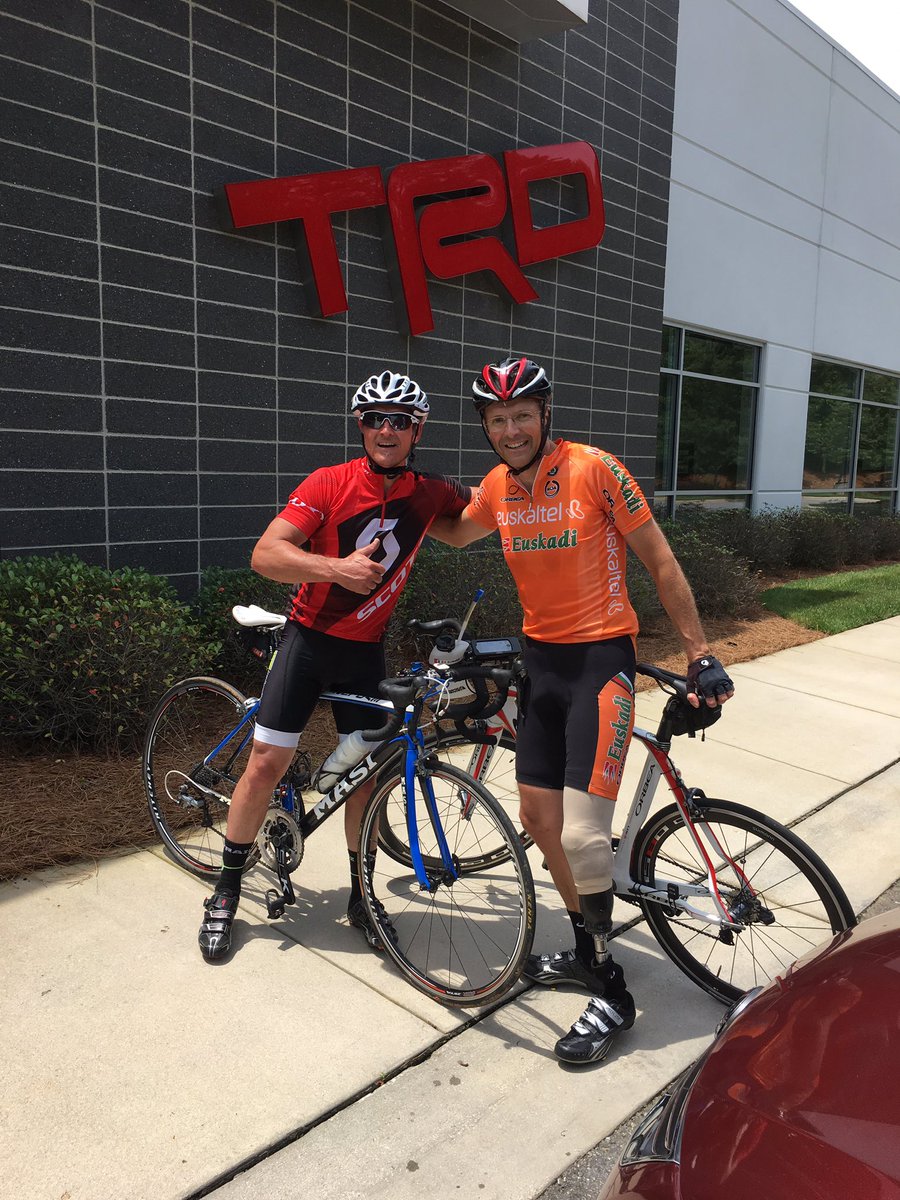 JohnnieeFloyd's tweet photo. Almost two years of a lot hard work and determination the Hammer is back!Thanks for the ride Henri. #prosthetic2.0 #firstrideback #TRDproud https://t.co/IQQGBPzegz