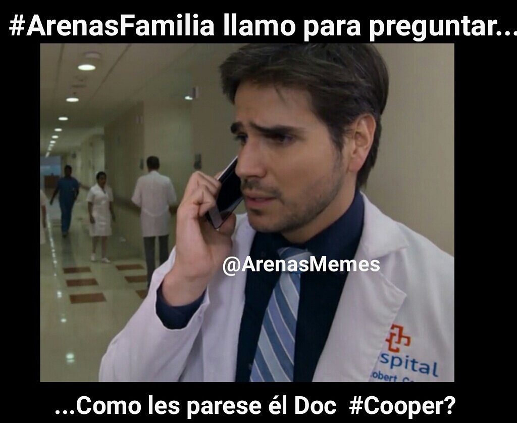 ArenasMemes's tweet photo. Eso ni se pregunta es รฉl mas bello รl Doc. #RobertCooper โ๐
#ArenasMemes
#ArenasFamilia
#MiMaridoTieneFamilia @615504792k https://t.co/U9ZTaO8LGJ