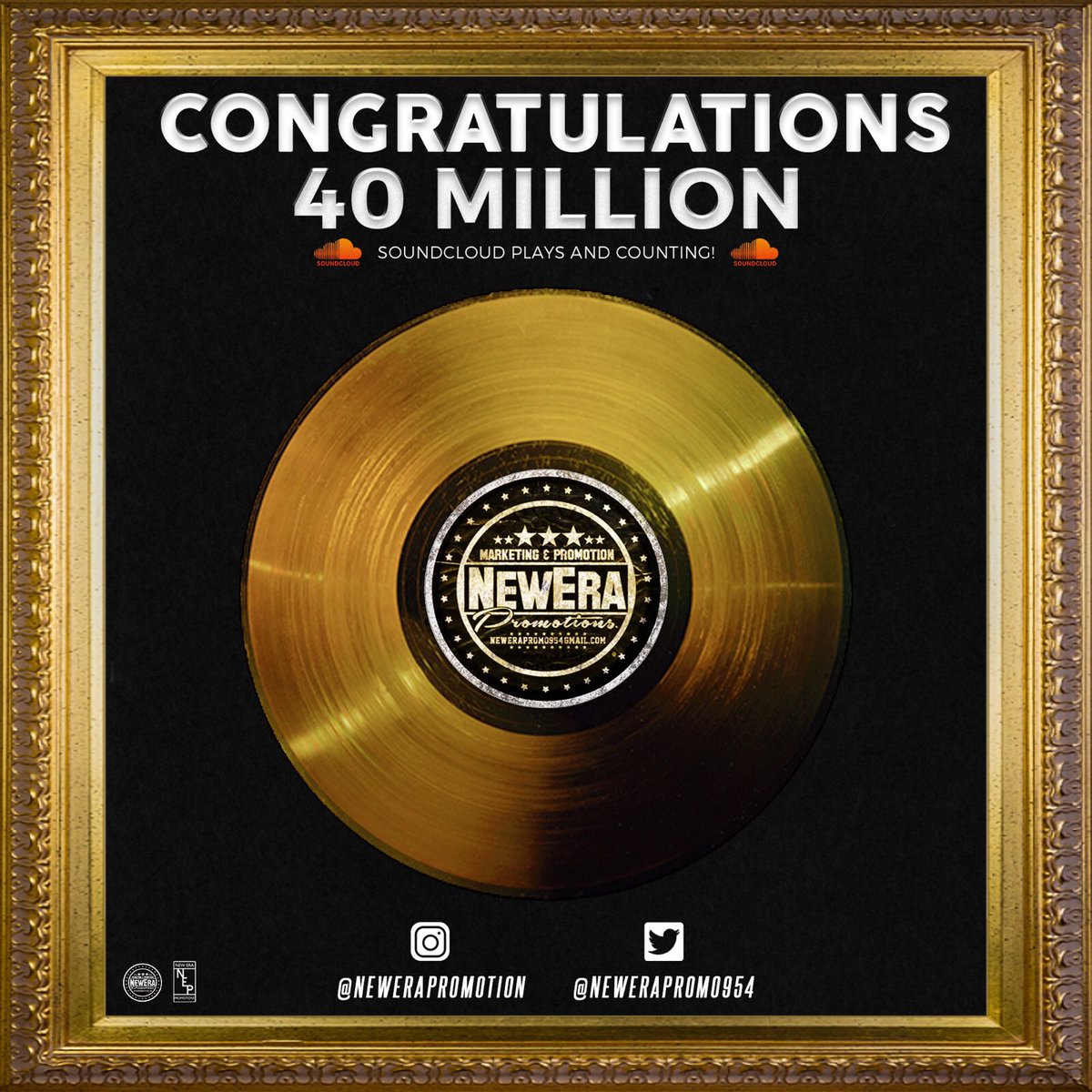 NewEraValennn's tweet photo. #40Ms @NewEraPromo954 🏆 https://t.co/KNEiY0khs5
