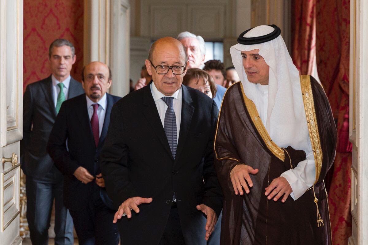 Image result for ‫وزير خارجية فرنسا و السعودية‬‎