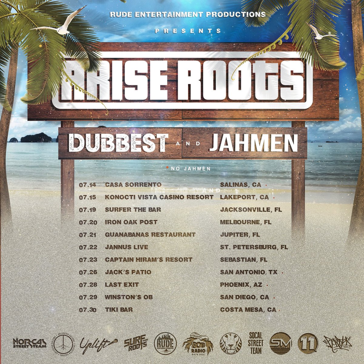 ARISEROOTS's tweet image. The #sohighsummertour with DUBBEST &amp;amp; JAHMEN! Save the dates, remaining ticket links coming soon at ariseroots.com
#ariseroots