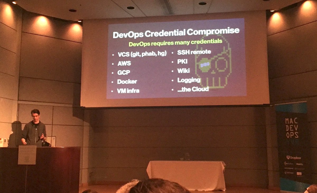 _markcohen's tweet image. Great day 2 #security related track @MacDevOpsYVR 2017 ! 
@bruienne on securing #DevOps environments #MacDevOpsYVR #MDOYVR
