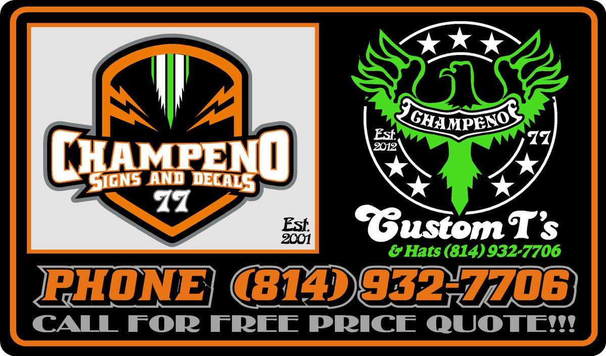 FreewayAuction's tweet image. champenosigns.com Champeno Signs and Decals | Champeno Custom T's and Hats