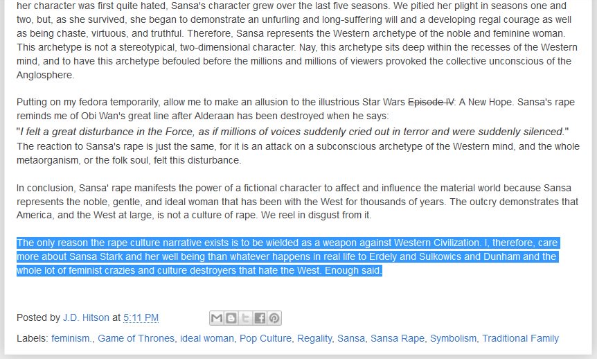 afainatl's tweet photo. Seems #WhitewaterHS teacher J Hitson removed his blogspot. Wild stuff there, including analysis of Evola, inspiration for far-Right bombers. https://t.co/cejXtPW3pa