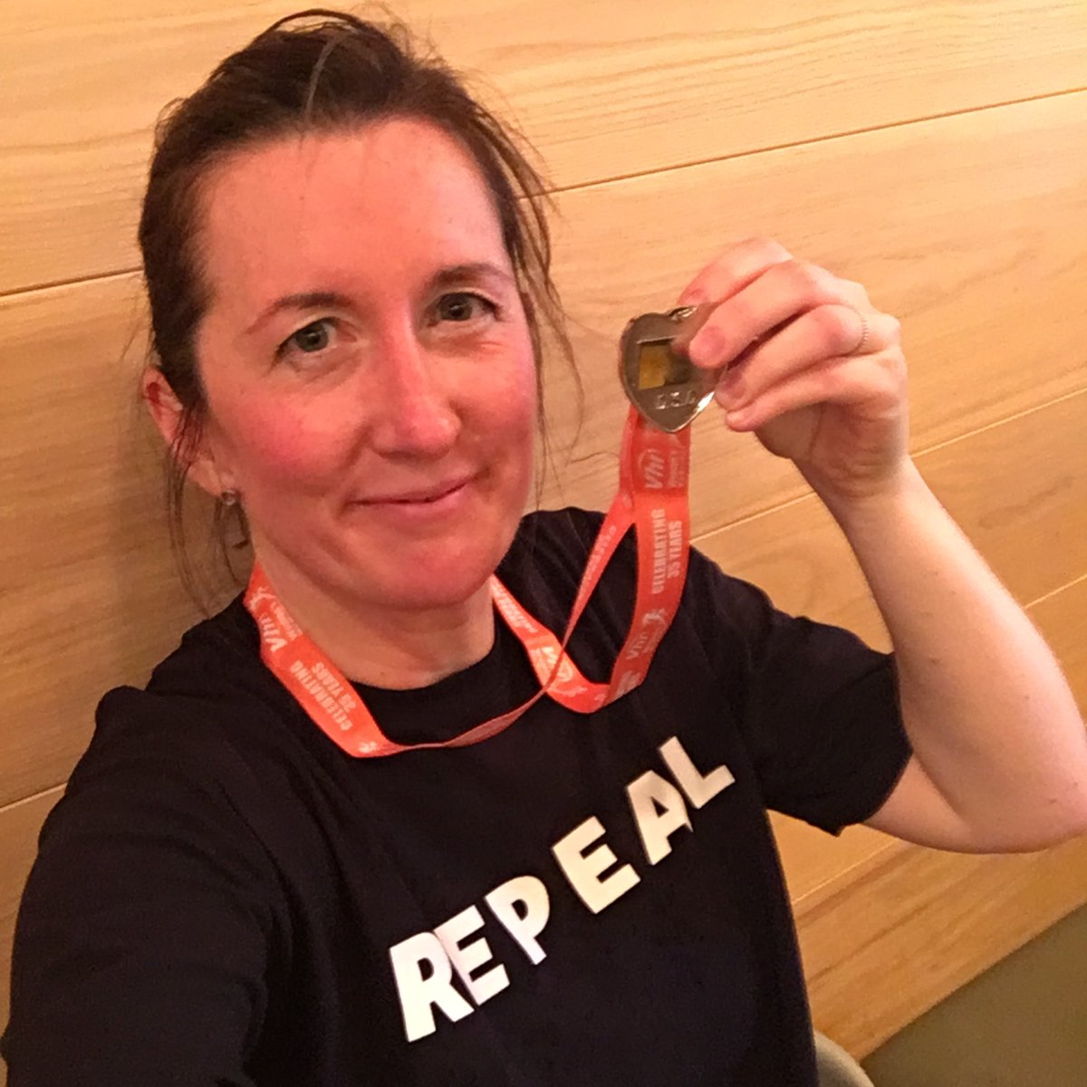fionakearney's tweet photo. Raised 250 euro for #run4repeal. Thanks @repealeight for organising @AnaCosgrave for t-shirt and @NanKearney for getting me round in 57 mins https://t.co/QaDPAGGG3m