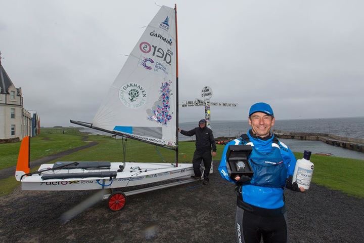 LengthofBritain's tweet photo. Ken showing off his @RockRoseGin and @kennettbrand Challenger Chronograph watch at John O'Groats!
#lengthofbritain #racetoscotland https://t.co/QtP7pUzLEK