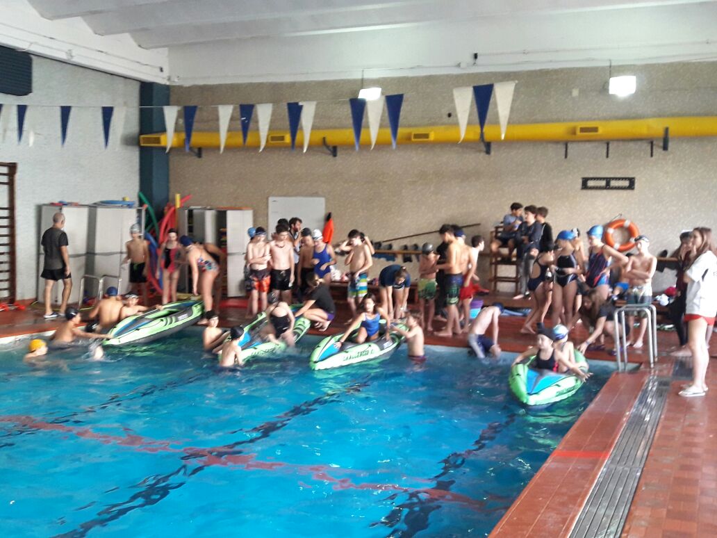 ORTArgentina's tweet photo. #DeportesORT ¡7mo. al agua! Mediodía de juegos y carreras en nuestra pileta de #Natacion. https://t.co/8Zl2fWcTzX