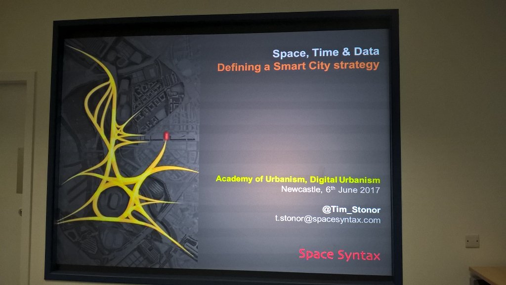 @Tim_Stonor <a href="/Space_Syntax/">Space Syntax Limited</a> presentation <a href="/theAoU/">The Academy of Urbanism</a> <a href="/NorthumbriaVRV/">Northumbria_VRV</a> exploring #smartcity #spacetimedata #digitalurbanism