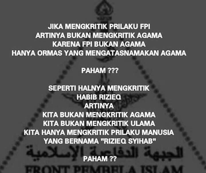 chicohakim's tweet photo. Rileks aja. Kalau emang brutal kita bilang brutal. Kalau emang perilaku, ucapan, dan tindakannya ngga seperti ulama, ya kritik aja. https://t.co/nkzRmnyn9F