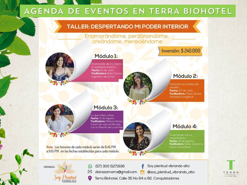 TerraBiohotel's tweet photo. Entérate de los próximos eventos que se realizarán en nuestros auditorios. #ecofriendly #sostenibilidad #hotelsostenible #slowlife https://t.co/xx7XSthyZD