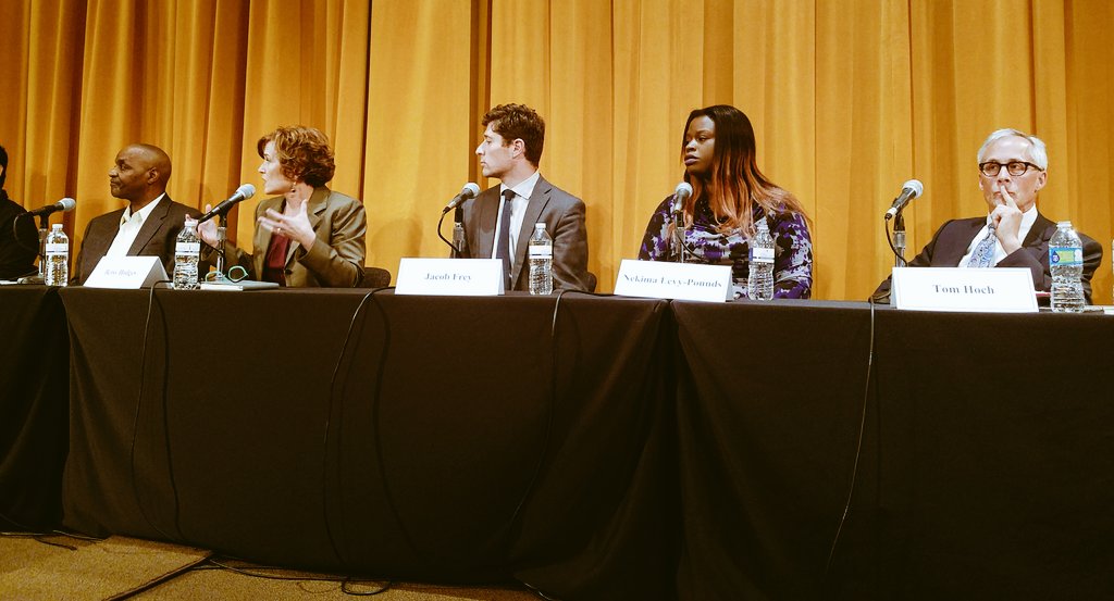 RaeishaForWard5's tweet photo. $15NOW? YEA or NAH. This is the convo of our Mayoral candidates. Be engaged, stay awake. #NekimaForMayor https://t.co/vbPS1Ntqx6