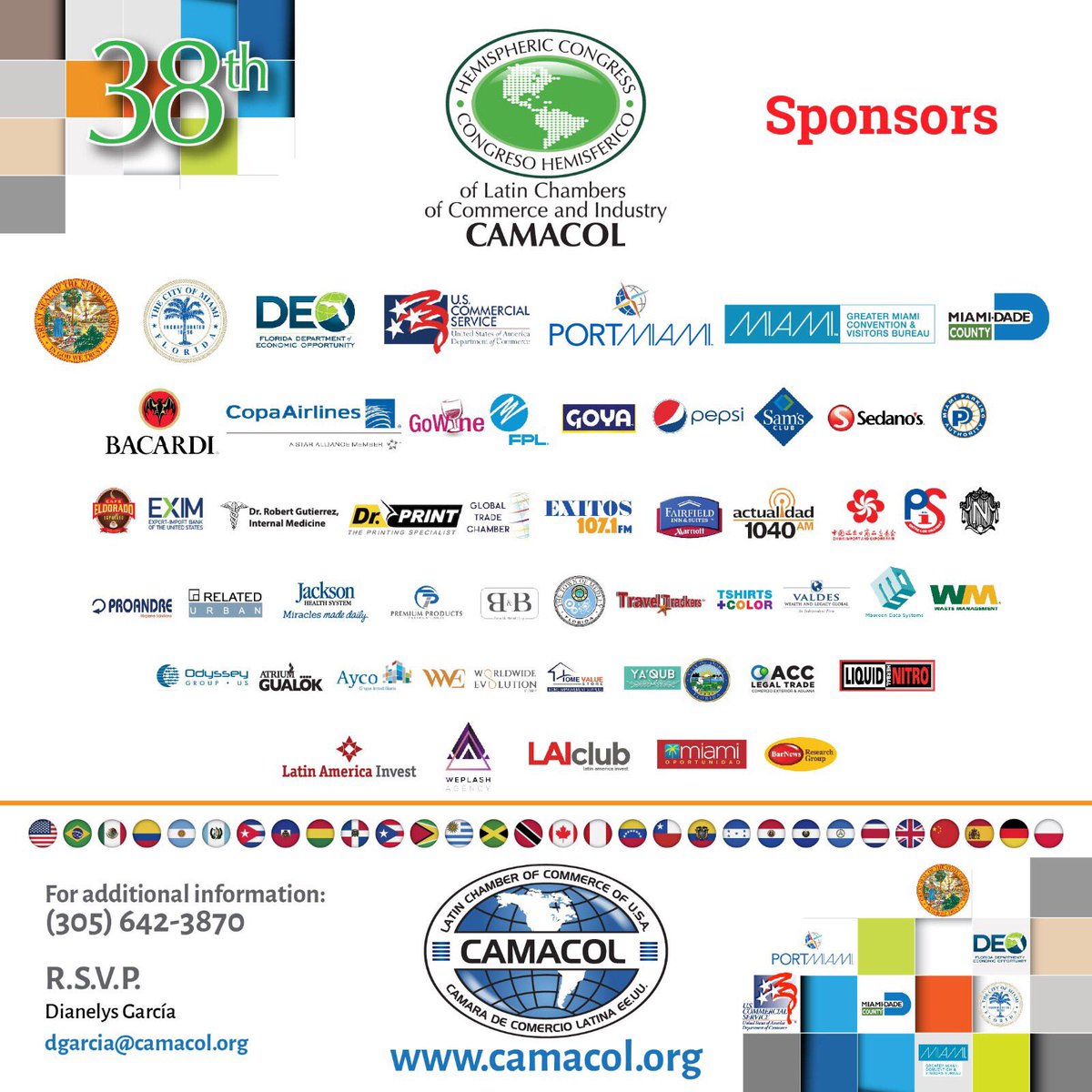 ¡Todos nuestros sponsors presentes en el #38CongresoHemisferico de #Camacol ! ¡Bienvenidos!
