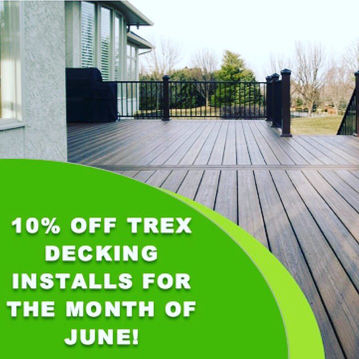 Were Giving Away 10% OFF On TREX Decking Instals For The Month Of June!