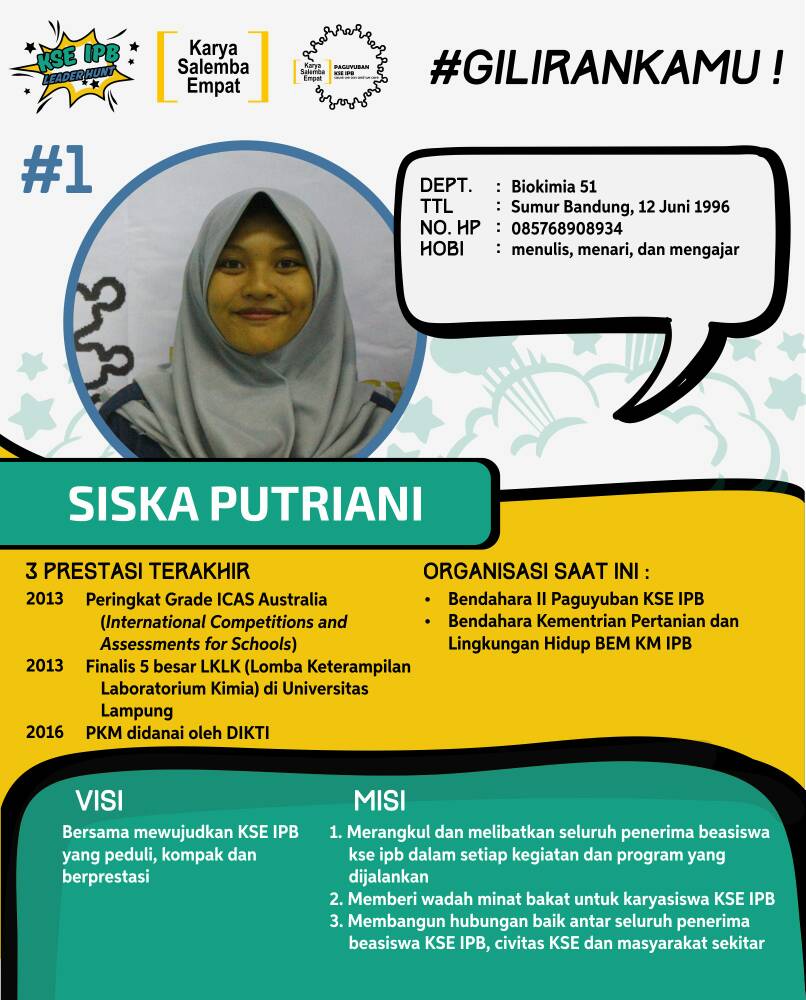 yuk kenali visi dan misi calon ketua paguyubanmu dan hadir pada hari sabtu, 10 juni 2017 pukul 10.30 di Rk pinus 2