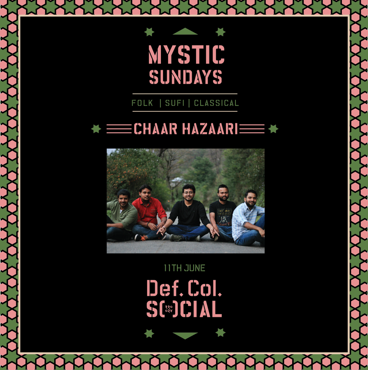 SocialOffline's tweet photo. #MysticSundays ft. @chaarhazaari, tonight, at #DefColSocial. Drop by for some lovely folk rock tunes. https://t.co/JOdjIoKwFG https://t.co/rSBzZUmTfM