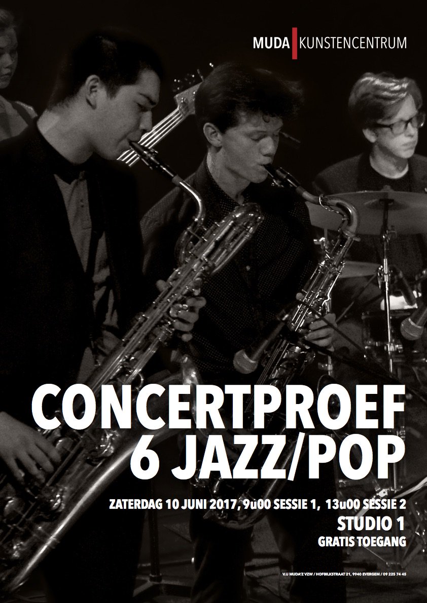 MUDAinstituut's tweet photo. CONCERTPROEF 6 JAZZ/POP  zaterdag 10 juni om 9u en om 13u - Studio 1 MUDA | KUNSTENCENTRUM https://t.co/gZldhoVGlY