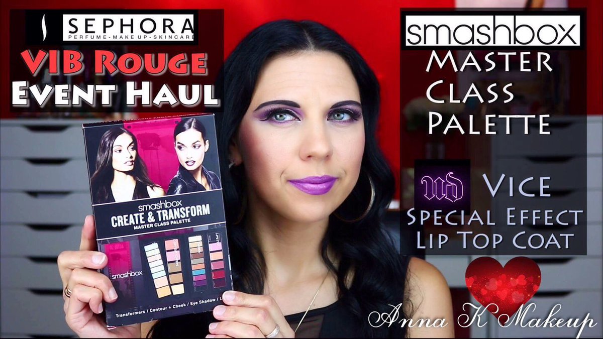 AnnaKuruch's tweet photo. @sephoracanada #VIBRougeEvent haul with @Smashbox #MasterClassPalette is on my channel now π#NewHotMakeup π₯ https://t.co/d4XxXWefnq π₯π₯π₯ https://t.co/pf5W4SDP9g