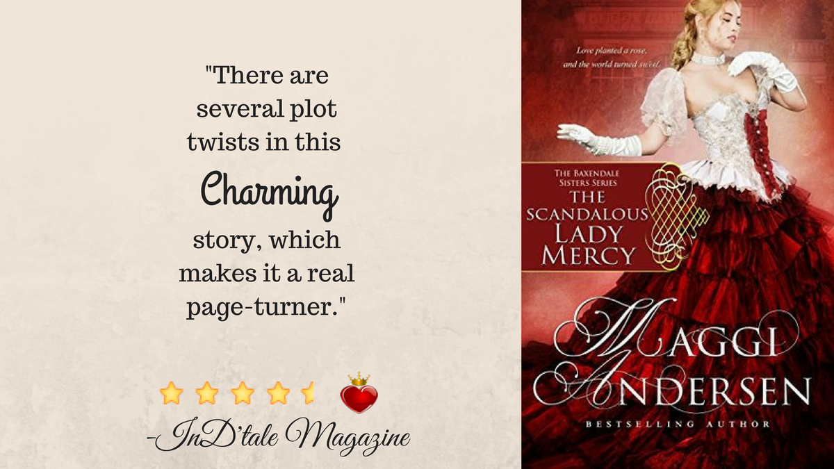 "The Scandalous Lady Mercy" by <a href="/maggiandersen/">Maggi Andersen</a> is featured in April's #EliteReviews #video! goo.gl/AQHnjq #historical #CrownedHeart