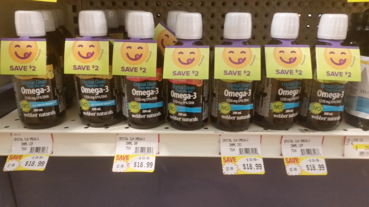 SCarrMcKesson's tweet photo. Stop into @PharmasaveATL #Wolfville to get @webbernaturals Crystal Clean liquid #omega3 for just $16.99 w/ $2 coupon. #WowILikeIt https://t.co/E2j7eXOS9m