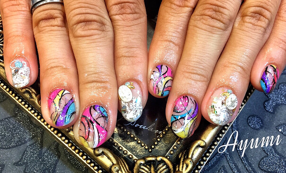 Twitter এ Nailsalon Clear ショートネイル 個性派カラフルで可愛い Nail Nailsalonclear ネイル ネイルデザイン ジェルネイル Ayumi ジェルアート 派手ネイル ショートネイル ニュアンスネイル 夏ネイル カラフルネイル 個性派ネイル T