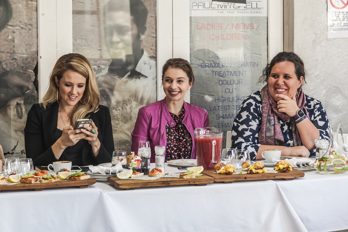 Our guests <a href="/ChangeAgentSA/">CATHERINE CONSTANTINIDES</a>, @Kriszti_bot from <a href="/Teenzonemag/">Teenzone Mag</a> and <a href="/ChandreDoes/">Chandre Friedman</a> from <a href="/StudentBrands/">Student Brands</a> getting #unembarassed #vaginavarsity