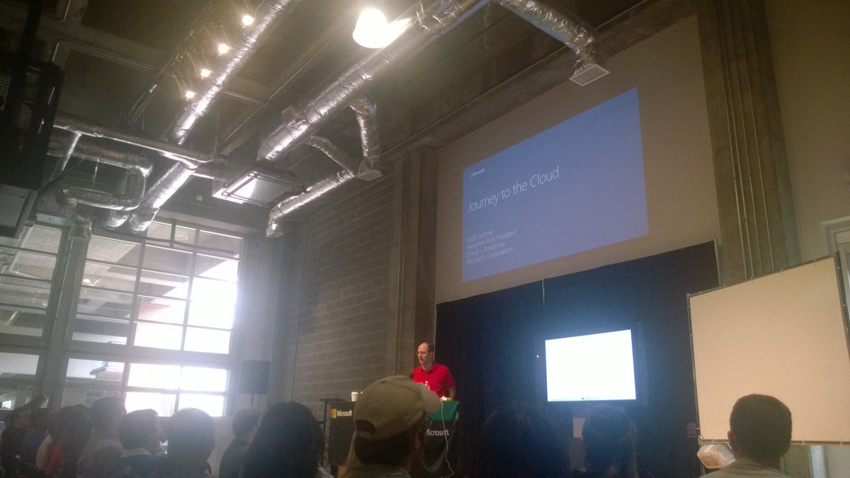 yanzzhang's tweet photo. Scott Guthrie is presenting. Proud to be part of @Microsoft and @Azure ! #GEandMSFTHack https://t.co/K7wlYEwT09