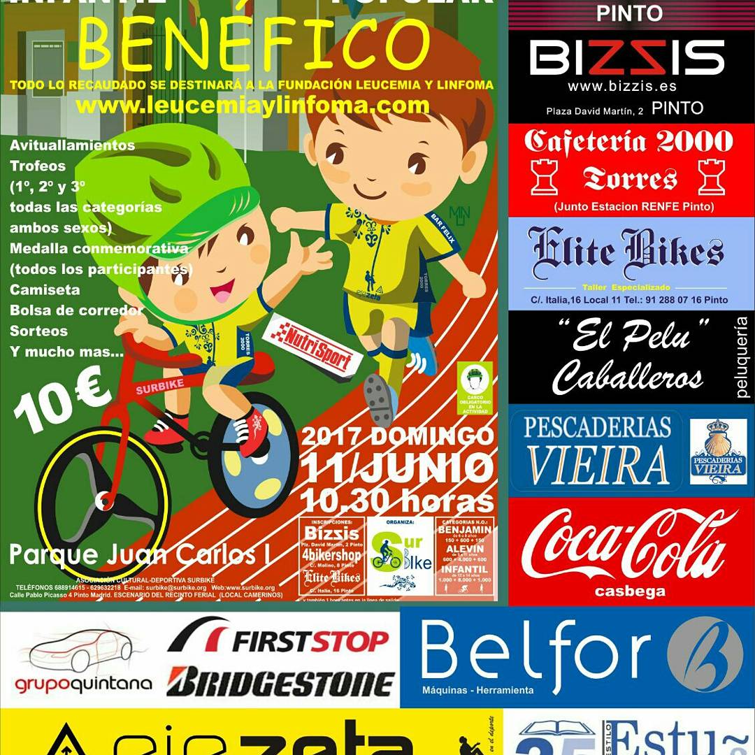 buscomiheroe's tweet photo. Este domingo Pinto duatlon infantil benéfico: por la leucemia el linfoma y la donación. Allí estaremos @buscomiheroe https://t.co/Bx0uhN3MvA