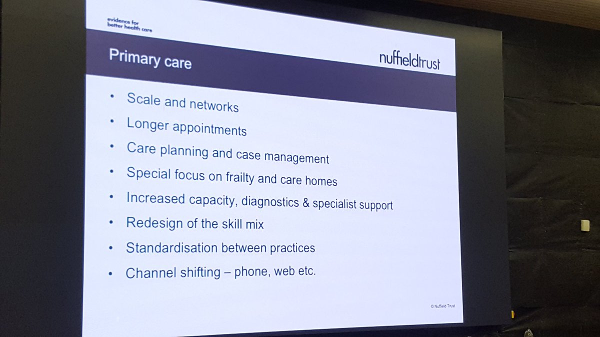 JimChapman9's tweet photo. Rethinking Primary Care #NigelEdwards @SheffieldMCA #MCAexpo2017 https://t.co/B2A8MHZ6bD