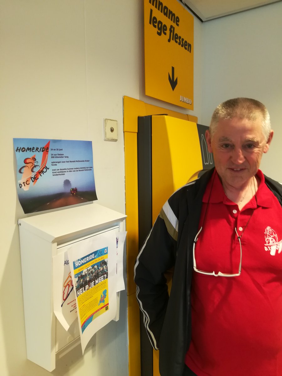 Vandaag, net -vermoeid- terug van de <a href="/Fietselfsteden/">Fietselfstedentocht</a> naar de #Jumbo #Zwijndrecht voor de start van een #legeflessenactie #huphomeirde