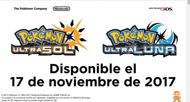 espal3ds's tweet photo. ¡Venga vamos! ¡Pokémon Ultra Sol y Ultra Luna para 3DS! En noviembre lo tendremos... YEAH! #PokémonDirect https://t.co/tt70C1YRrK