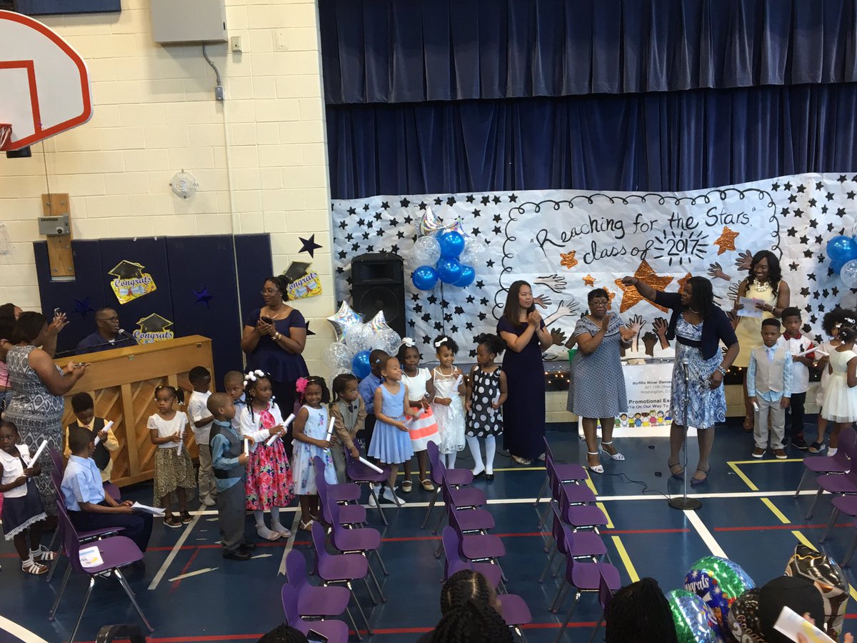 MinerElementary's tweet photo. Congrats to our graduating kinder-bears! They all proudly announced "I'm going to 1st gr" as they received their diplomas! #kinderpromotion https://t.co/zA86OD2MXi