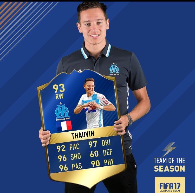FlorianThauvin's tweet photo. Merci à #FIFA17 pour cette carte #FUT @EA_FIFA_France ! J'espère que ma carte vous portera chance. #itstimetoplay 😁😉 https://t.co/c7PniAixXl