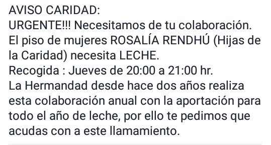 HDespojado's tweet photo. 🔊 AVISO DIPUTACIÓN DE CARIDAD 
📆Jueves 8 de Junio
🕛 de 20h a 21h
🏠 Casa Hermandad https://t.co/NKzoxAxkMM