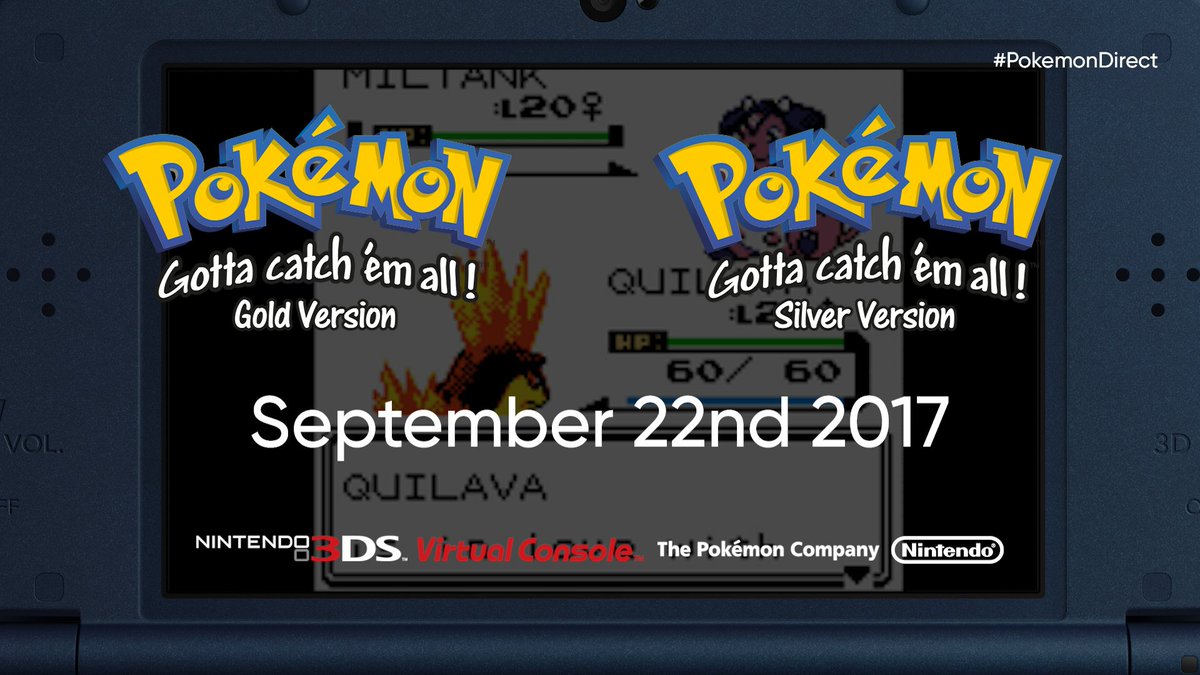 Nintendo Uk En Twitter Pokemon Gold And Pokemon Silver Come To Virtual Console For Nintendo 3ds On 22 09 And Will Be Compatible With Pokemon Bank T Co Ydzrgotqpi