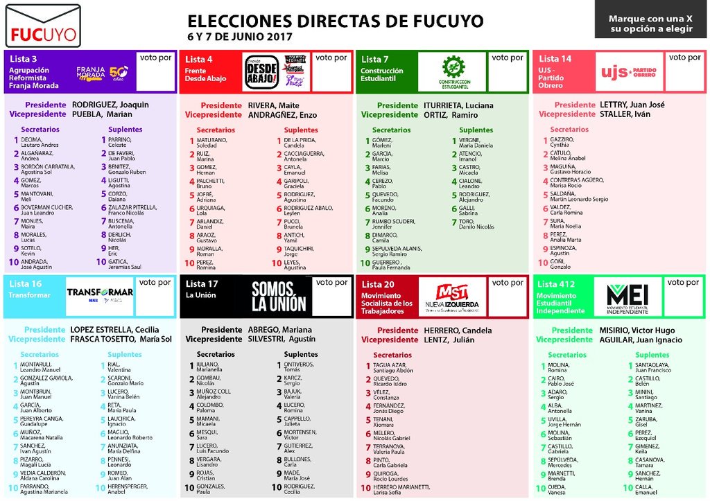 JP_Mza's tweet photo. #HOY #LaUnion para la #FUCuyo
Votación 6/6
-San Martín - ITU: 19 a 21hs
-Tunuyan - ITU: 11 a 17hs
-Tupungato - Fac de Cs exactas: 9 a 11hs https://t.co/fZxqpGvIQL