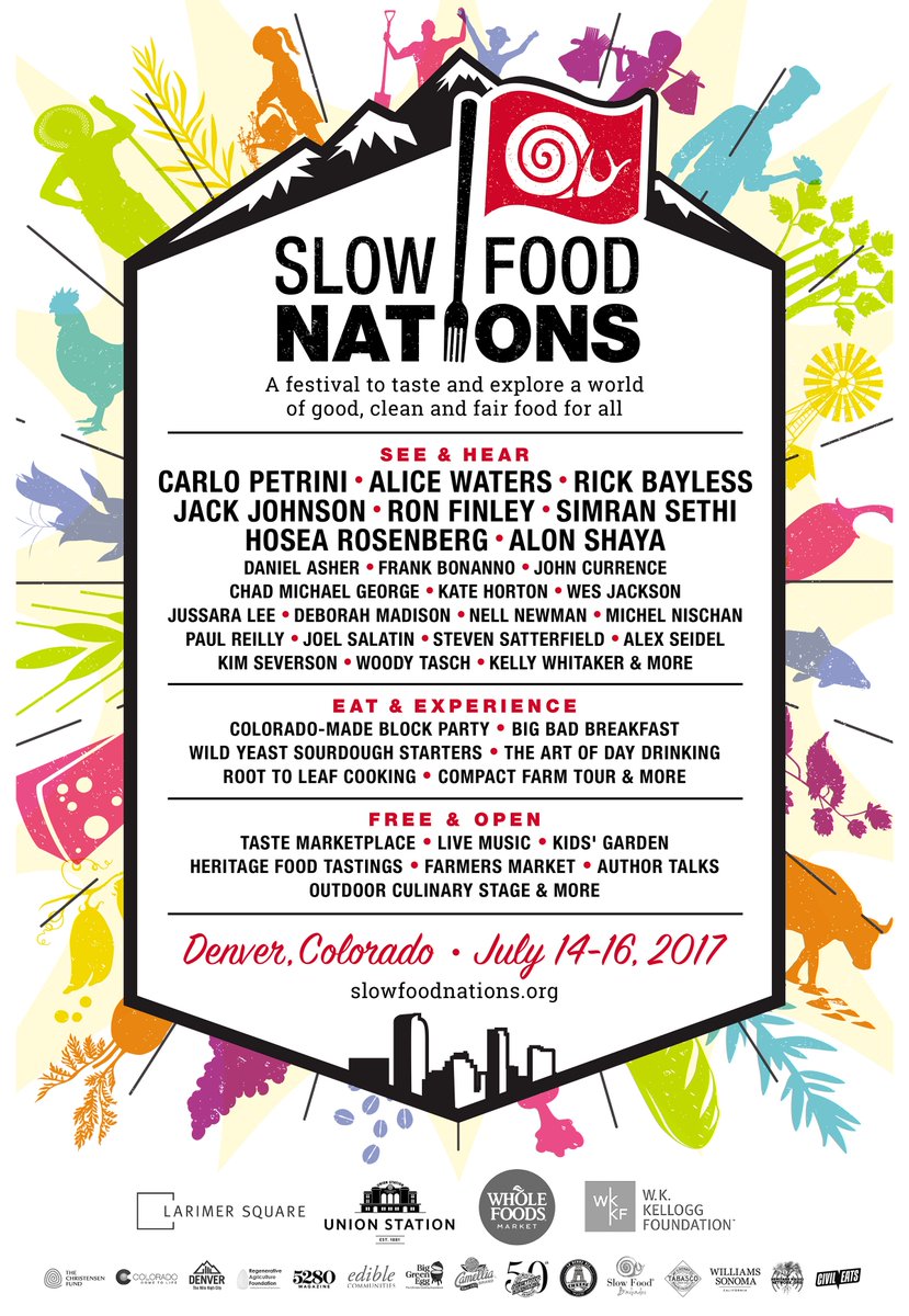 NEW headliners have been added to the #SlowFoodNations lineup! Get all the details here: slowfoodnations.org/leaders-in-foo…
