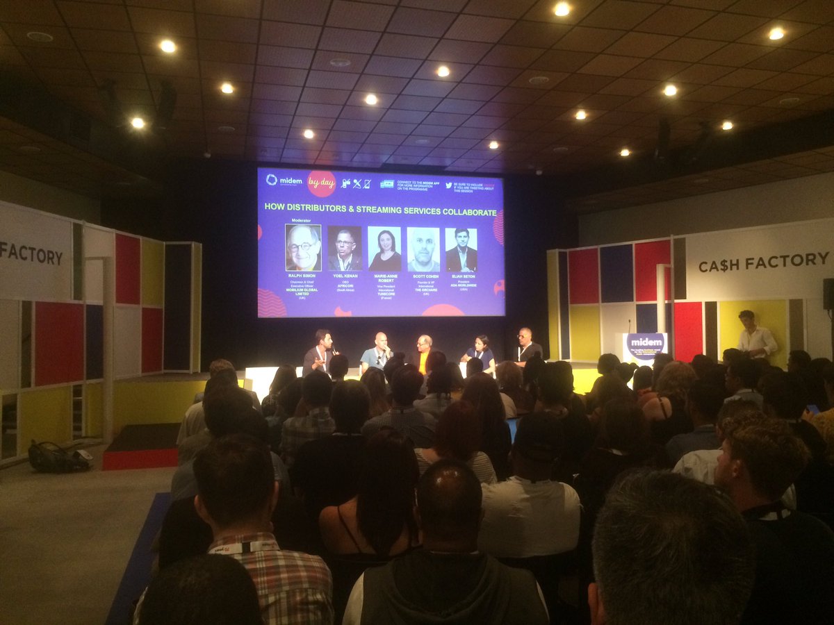 BerkleeGEMB's tweet photo. Third panel of the day @midem with @berkleevalencia guest speaker @ScottCohen_ "How Distributors and Streaming Services Collaborate" https://t.co/YBH28drJds