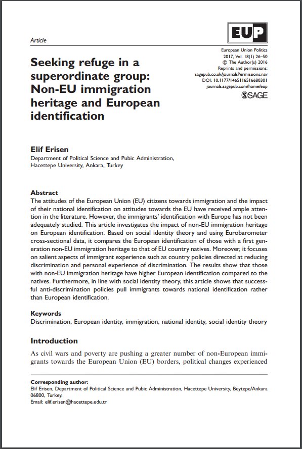 _MIPEX's tweet photo. Seeking refuge in a superordinate group: Non-EU immigration heritage and European identification #MIPEXinUse https://t.co/LEyu9Jr1p1 https://t.co/CNrdM6MDRe