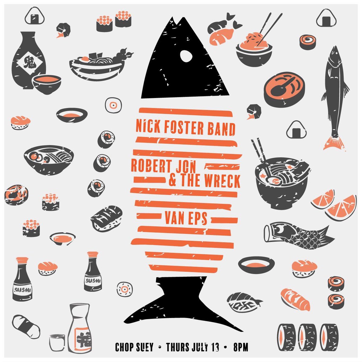 NickFosterBand's tweet photo. Playing 7/13 @ChopSueySeattle w/ @Rjandthewreck and @rockvaneps. Get Tickets! https://t.co/LRcqFwb14w https://t.co/Vpx96LBsW3