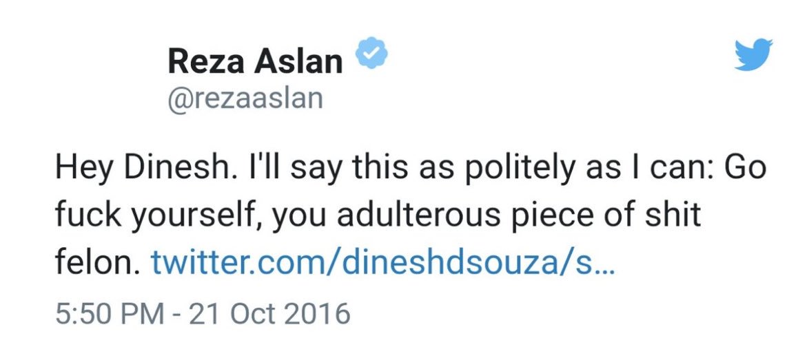 desertdawn360's tweet photo. This CNN guy, who called POTUS a POS, has some serious anger issues!! Why is he still on? #fireRezaAslan https://t.co/f2BquOU8PE
