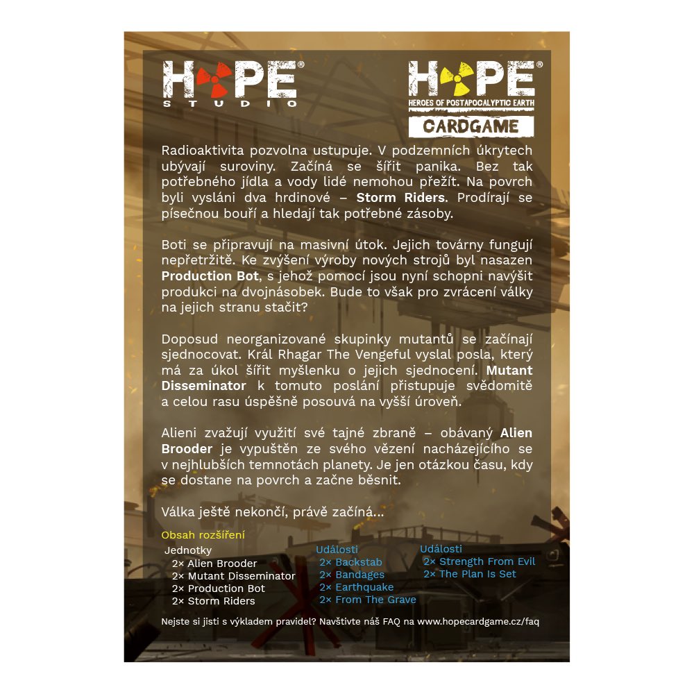 HOPECardgame's tweet photo. Druhé rozšíření hry HOPE Cardgame je tu! Objevte 20 nových karet Hidden Threat 😉☢️☣️ #hopestudio #hopecardgame #hiddenthreat #rozsireni https://t.co/alRCiY7Coe