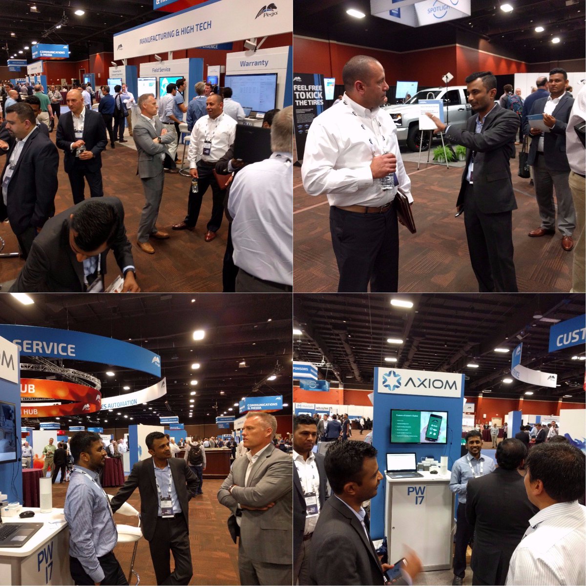 AxiomTechGroup's tweet image. Day 1 of PegaWorld went great! Meet us in the Tech Pavilion-Booth 16 to see our live demo&apos;s on Blockchain, Chatbot&apos;s, and DevOps #PegaWorld
