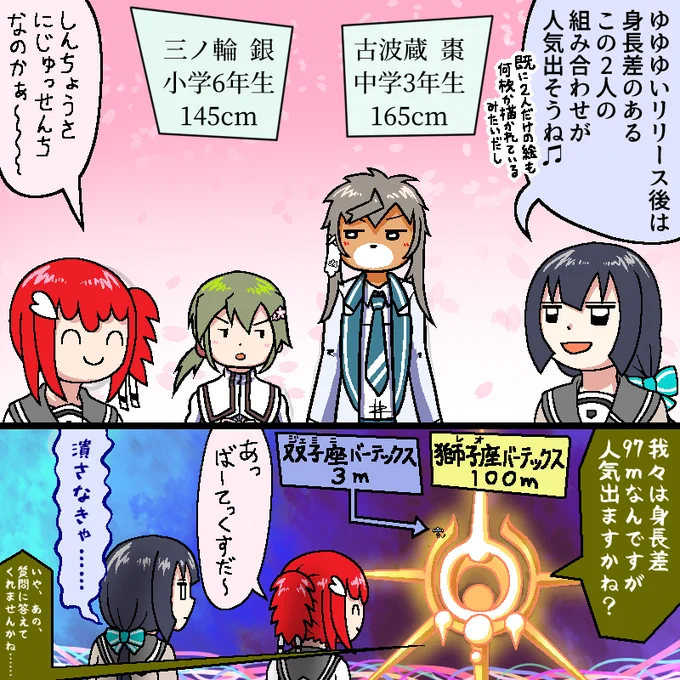 身長差に関する漫画を描きました 