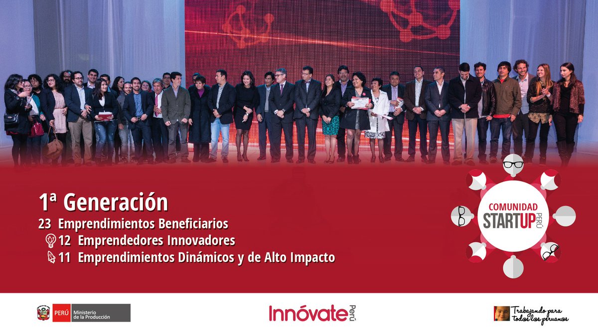 Start_UpPeru's tweet image. La #ComunidadSUP nació con 23 proyectos: 12 Emprendedores Innovadores y 11 Emprendimientos Dinámicos y de Alto Impacto.