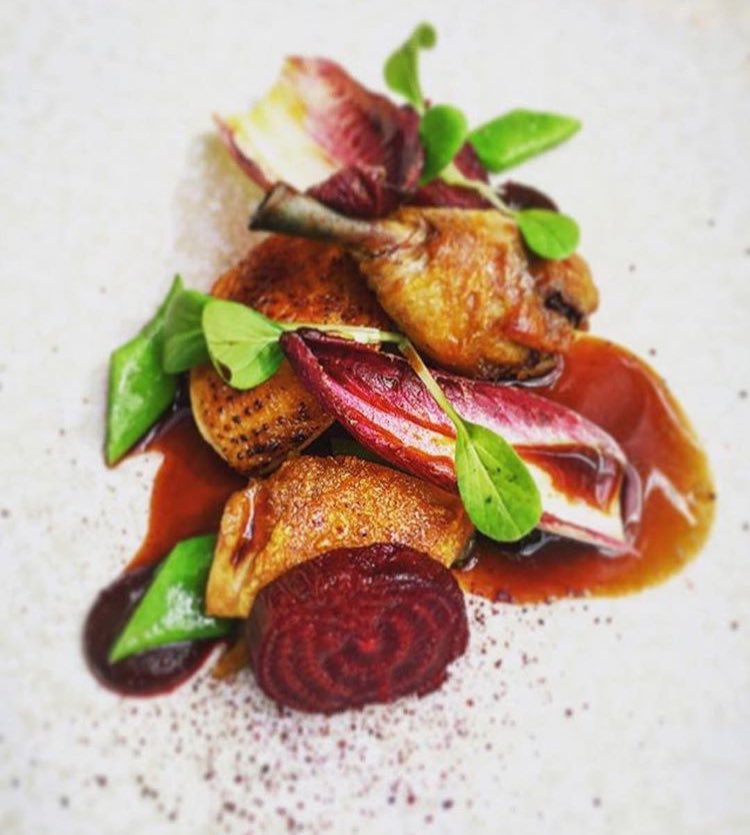 simpsons_rest's tweet photo. Pleasure to host #stockmaker lunch again today π΄ #repost @Chef_Andrej Roast Chicken, beetroot, runner beans & maple vinegar https://t.co/kJw5HiAFn7