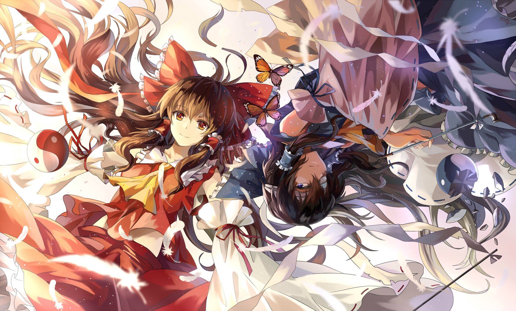 東方project高画質画像 在 Twitter 上 赤霊夢と青霊夢 東方project 博麗霊夢 Https T Co J163fr1ekz Twitter