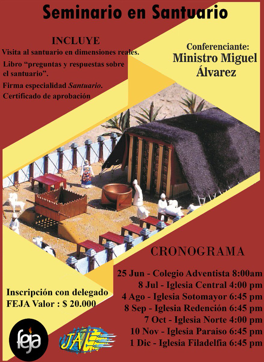 FejaAsoriente's tweet photo. Un evento para crecer y compartir el conocimiento bíblico. No olvides las fechas. Y recuerda #TodoSomosFeja. @AdventistIAD @MalvenSilva https://t.co/SplMgNKy5w